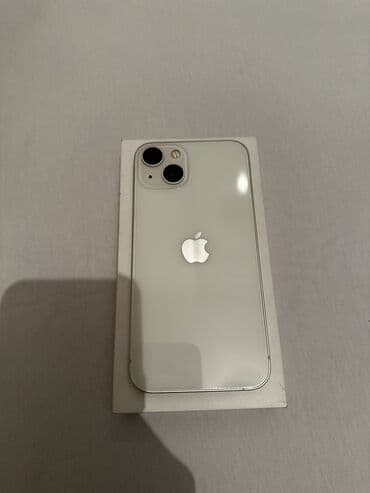 iphone ремонт: IPhone 13, Б/у, 128 ГБ, Белый, Защитное стекло, Чехол, Кабель, 76 % — 5