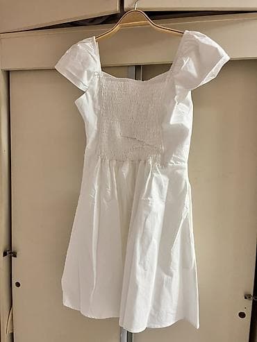 хлопья: Повседневное платье, Китай, Лето, Короткая модель, Хлопок, S, M — 3