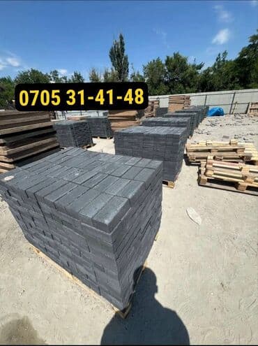 брусчатка бишкек дом брусчатки'' тротуарная плитка бордюры бишкек: Дорожный бордюр, Прессованный, ЖБИ (Железобетонный), Новый — 8