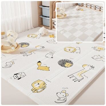 кровать манеж с пеленальным столиком: Детский коврик Новый, Противоударный, 200 * 180, Квадратный — 5