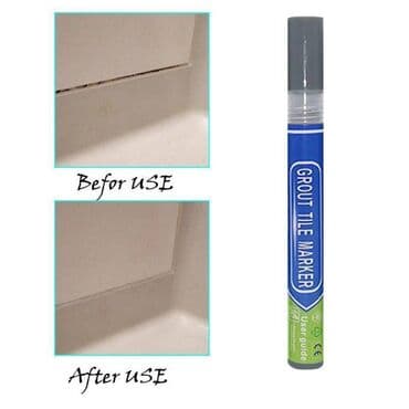 набор маркеров: Маркер для заделки плитки (серый), ручка для затирки домашней плитки — 2