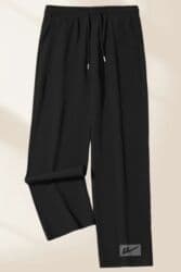 брендовые мужские спортивные костюмы из турции: Прямые широкие спортивные широкие брюки на осень-зиму с начёсом и без — 4