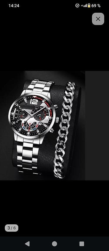 золотой цеп: Набор украшений, Новый, Цвет металла: Белый — 1