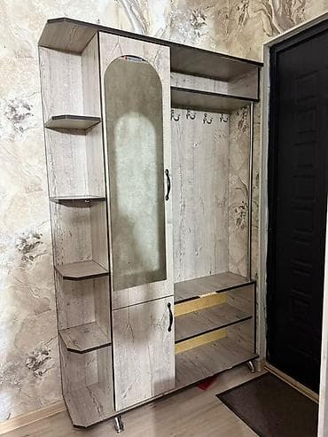 спальные гарнитуры готовые: Прихожая модульная из ЛДСП в современном светло-сером дубовом декоре с — 1