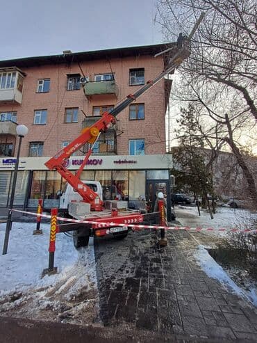 Услуги Автовышки Характеристики и особенности: - Телескопическая at lalafo.kg Услуги Автовышки Характеристики и особенности: - Телескопическая