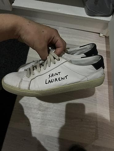 обувь мурская: Кеды Saint Laurent Court Classic SL/06 - Низкие кожаные кеды белого — 1