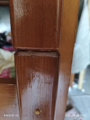 бу двухъярусная кровать: Двухъярусная детская кровать, состояние 8/10 прочная, дерево сосна. Из — 5