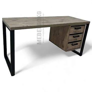 Стол в стиле лофт 150х60 см с тумбой | Усиленные ноги | Готовый