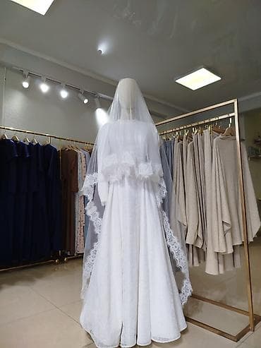 Эркектер кийими: Свадебное платье с фатой

- Цвет: белый (айвори
-размер 42 р. срочно — 8