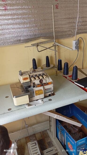 работа в бишкеке швейный цех упаковщик: 5нитка оверлок сатылат. Абалы аябай жакшы, Бир кол иштетилген — 1