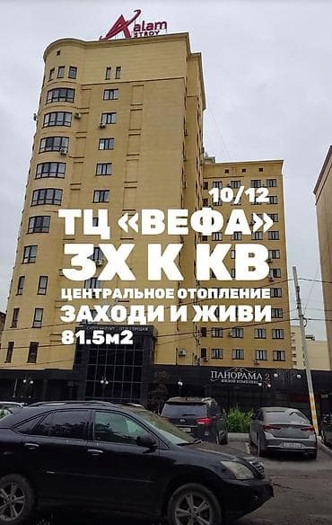 3: 3 комнаты, 81 м², Вефа ТЦ Элитка, 10 этаж, Евроремонт — 6