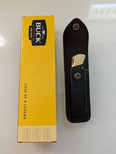 охотничий ножи: Buck 110 classic нож складной. кожаные ножны на пояс. сталь 420 — 2