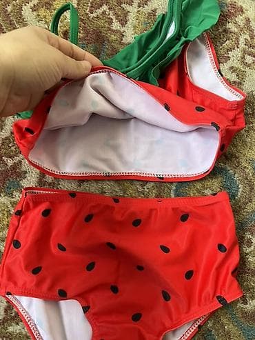 детские костюмы русалка: Комплект, цвет - Красный, Б/у — 2