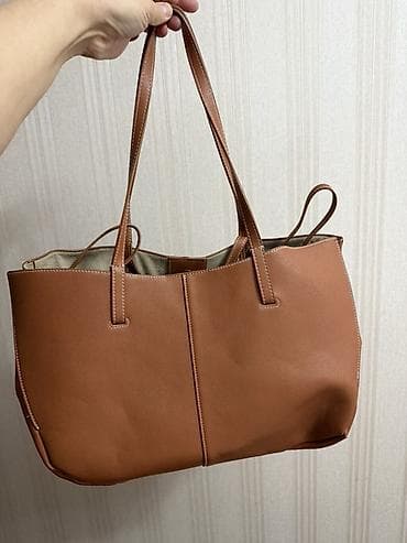 Ювелирные изделия: Женская сумка-тоут из эко-кожи, цвет коньячный — 2