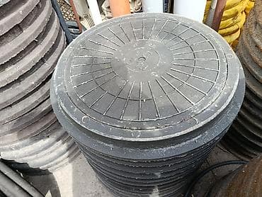 Люк канализационный (крышка с корпусом), круглый. Особенности: -