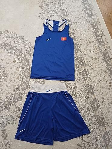 nike tawa: Спортивная форма Nike для бокса/единоборств (комплект) - Цвет: синий — 1