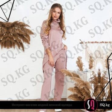 туника трикотажная: Трикотажный костюм (туника свободного кроя + брюки на резинке) — 5