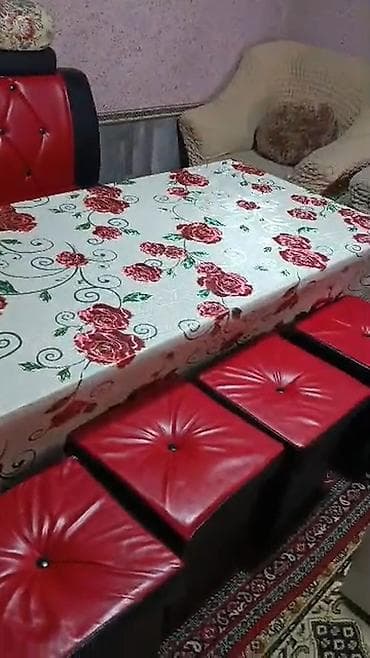 угловой диван новый: Кухонный мягкий уголок, Дерево, цвет - Красный — 5