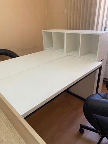 стол на офис: Комплект офисной мебели, Новый, Кресло, Стол, Платная доставка, цвет - Белый — 1