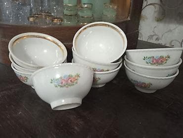 Фарфоровые пиалы/чашечки с цветочным декором - Набор из небольших