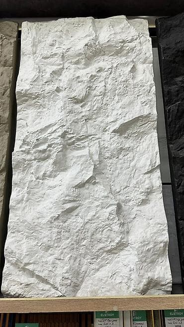 string art: Декоративная 3D‑панель с фактурой «скала», белая - Материал — 1