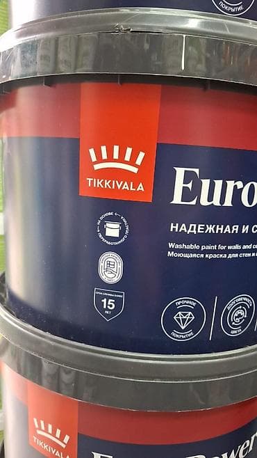 Внутренняя отделка: Краска моющаяся для стен и потолков TIKKIVALA Euro Power 7. Основные — 2