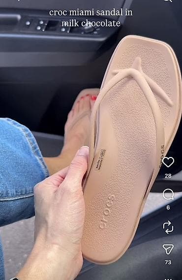 Женские сланцы Crocs Miami (milk chocolate) - Оригинал - Размеры — 1