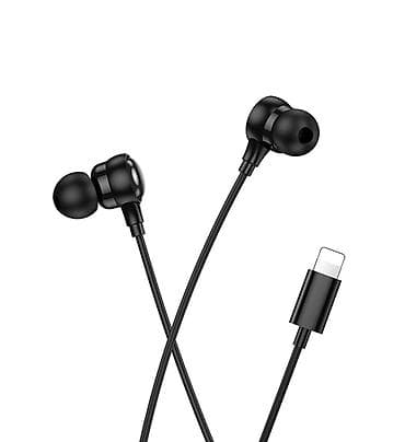 hyperx cloud core: Проводные вакуумные наушники, Hoco, Новый, цвет - Черный — 3