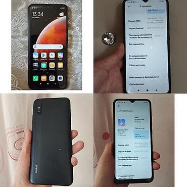 Redmi, Redmi 9A, Б/у, 32 ГБ, цвет - Черный, 2 SIM