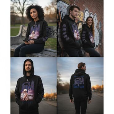 Rockshop: Толстовки (кенгуру) с изображением известных рок групп. Особенностью