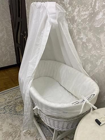 ечки кой: Люлька, Б/у, Колыбель, Дерево, цвет - Белый — 2