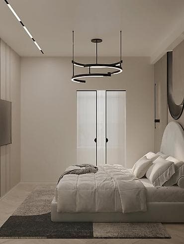 спальный уголок в комнату: Минималистичный комплект мебели и освещения для спальни/кабинета в — 7