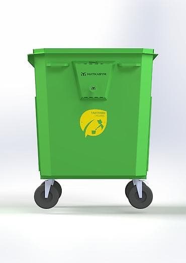 квас бочки: 1100 л металлический контейнер для мусора на колесах (для органических — 2