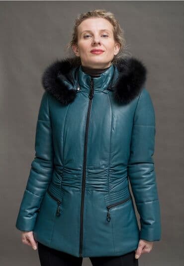 Кожаная куртка, Натуральная кожа, С меховой отделкой, Стандарт