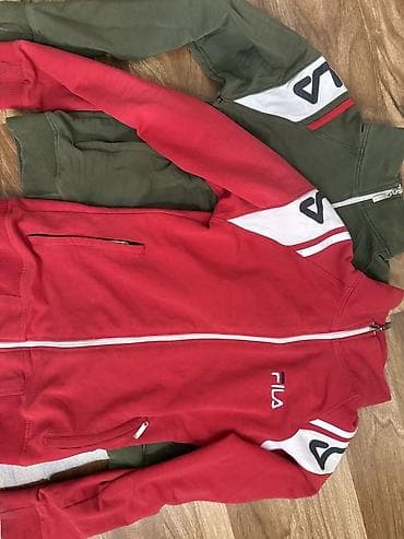 Свитера: Мужской свитер, M, Fila, Б/у, цвет - Красный, Платная доставка, Самовывоз — 1
