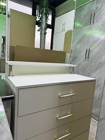 Полки, стеллажи: Комод для одежды, С зеркалом, цвет - Бежевый — 2