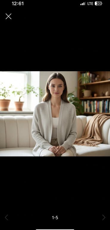 pull bear: Кардиган, Средняя модель, Осень-весна, Вязаная модель — 1