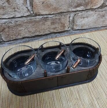 Набор рюмок с настоящими пулями Стопки 50 мл Длина 20 Высота 10