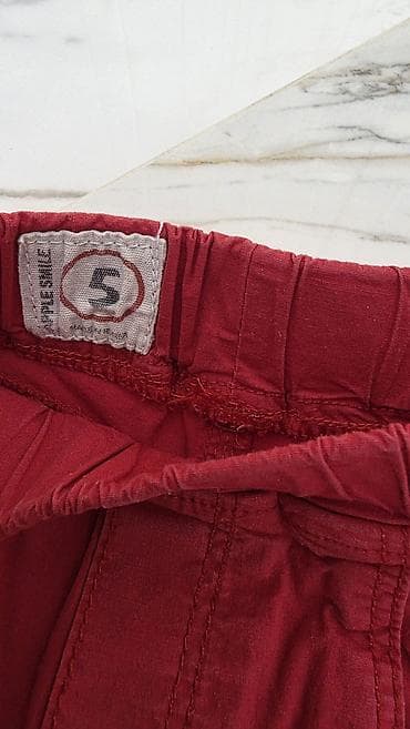 карго шорты: Джинсы и брюки, цвет - Красный, Б/у — 5