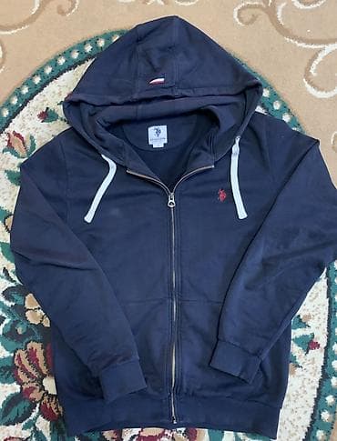 Мужская толстовка, M, Us Polo Assn, Б/у, цвет - Синий, Самовывоз, Платная доставка