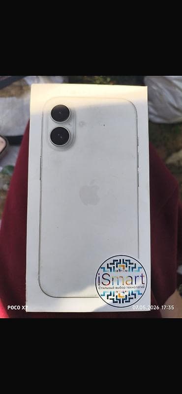 телефон айфон 1: IPhone 16, Б/у, 256 ГБ, Белый, Коробка, 91 % — 5