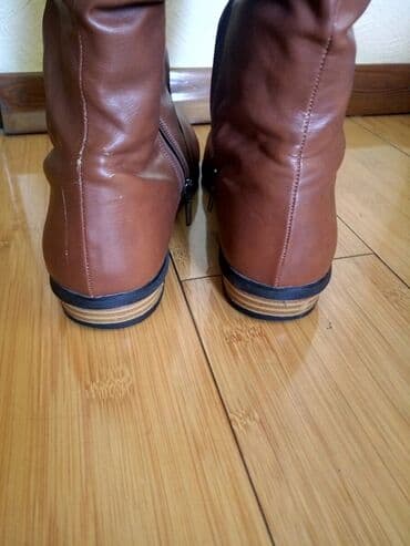 женские зимние сапоги из натуральной кожи и меха: Сапоги, 40, AURA SHOES, Новый, цвет - Коричневый, Самовывоз, Платная доставка — 5