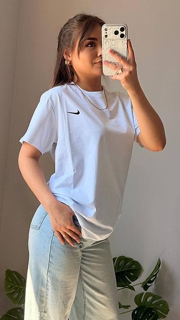 Футболка, Классическая модель, Made in KG, Nike, Трикотаж, Новый, Все размеры