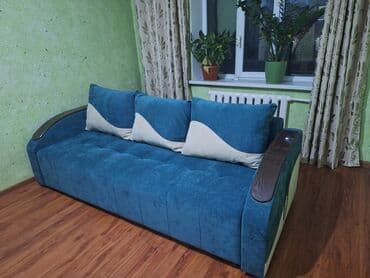 бу мягкие мебели: Прямой диван, Б/у — 3