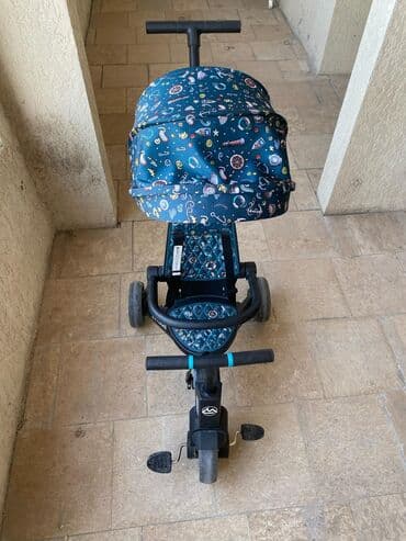 скупка велосипедов: Коляска, цвет - Голубой, Б/у — 4