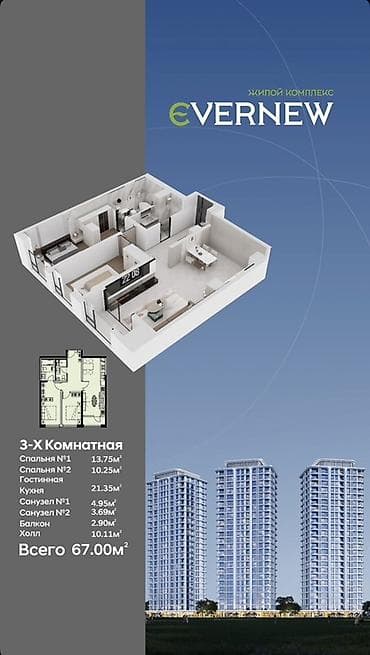 Новостройки от застройщика: 2 комнаты, 57 м² — 5