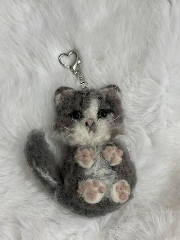 Брелоки: Брелоки-талисманы из шерсти (сухое валяние) с животными. 🐾 Мини-копия — 1