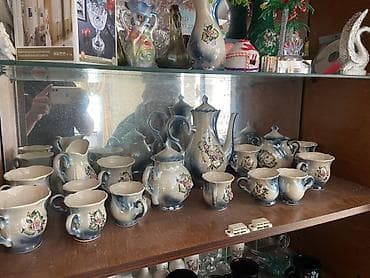 набор химика: Фарфоровый чайный сервиз с ручной росписью (винтажный стиль) Состав — 2