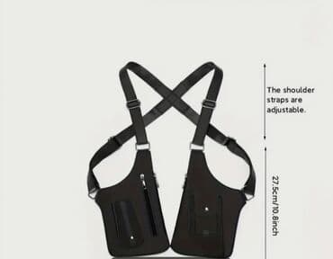 Слинг-рюкзак/нагрудная сумка с двойными карманами (жилетного типа) -