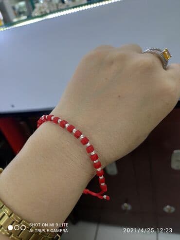 свадебные платья от производителя: Очень красивый Браслет с камнями под гранат Красный нить Серебро 925 — 3